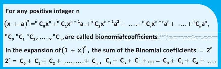 binomial formula for coefficients binomial theorem video lectures