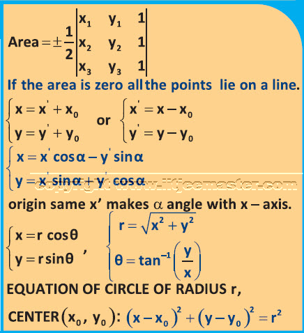 point triangle formula point triangle formulae
