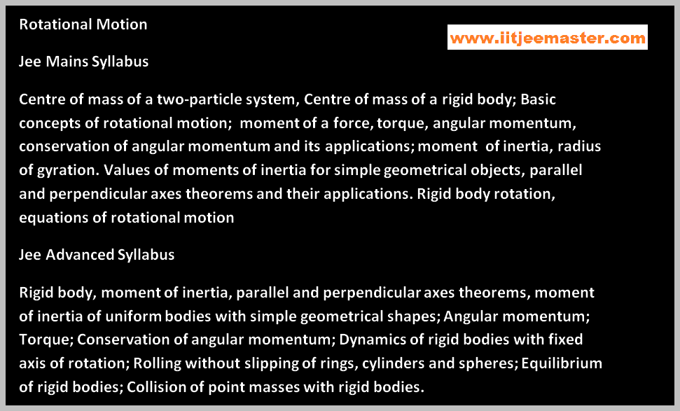 rotational motion iit jee physics videos