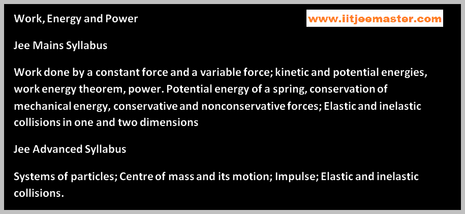 work power energy iit jee video lectures